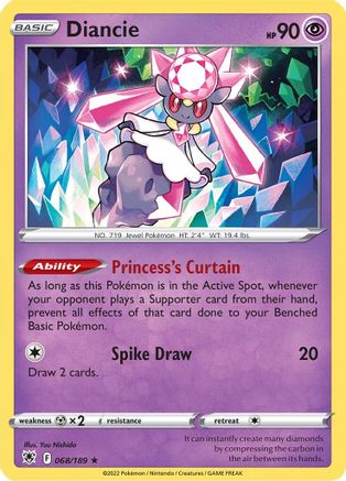 Diancie 068/189 - Holofoil Astral Radiance