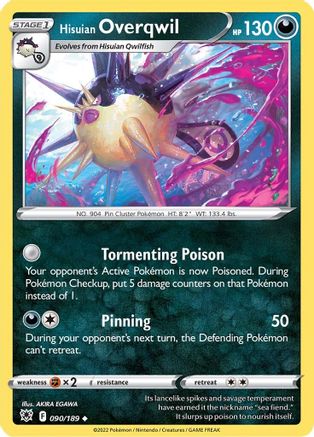 Hisuian Overqwil (90) (90) 090/189 - Reverse Holofoil Astral Radiance