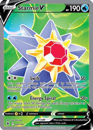 Starmie V (Full Art) 166/189 - Holofoil Astral Radiance