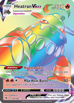 Heatran VMAX (Secret) 191/189 - Holofoil Astral Radiance