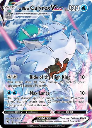 Ice Rider Calyrex VMAX TG15/TG30 - Holofoil Astral Radiance