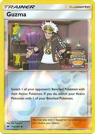 Guzma (Regional Championships) [Staff] 115/147  - Reverse Holofoil League & Championship Cards