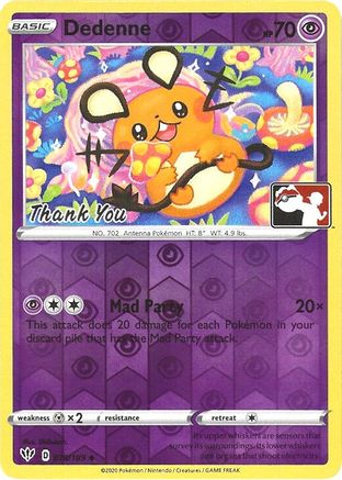 Dedenne (Pokemon League) [Thank You] 078/189  - Reverse Holofoil League & Championship Cards