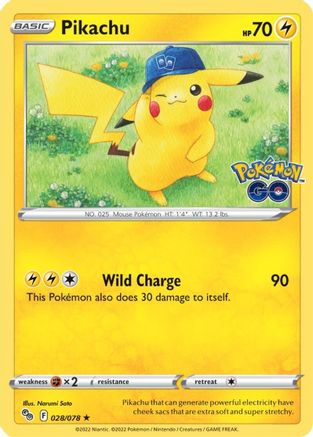 Pikachu (28) (28) 028/078  - Reverse Holofoil Pokemon GO