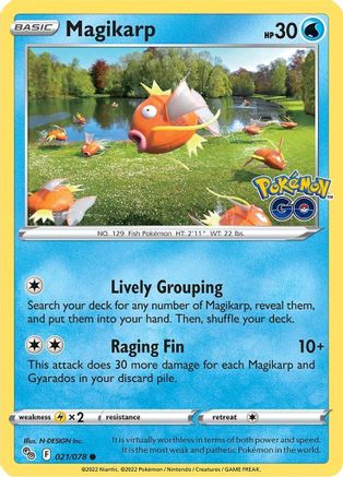 Magikarp 021/078  - Reverse Holofoil Pokemon GO