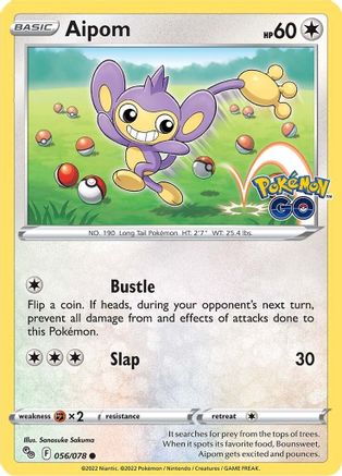 Aipom 056/078  - Reverse Holofoil Pokemon GO