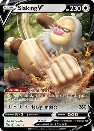 Slaking V 058/078  - Holofoil Pokemon GO
