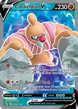 Conkeldurr V (Full Art) 073/078  - Holofoil Pokemon GO