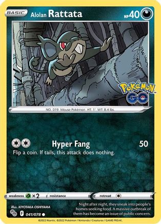 Alolan Rattata 041/078  Pokemon GO