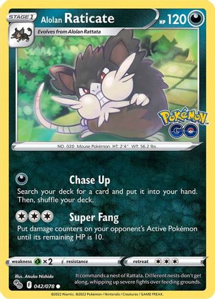 Alolan Raticate 042/078  Pokemon GO