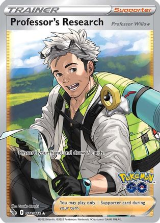 Professor's Research (Full Art) 078/078  - Holofoil Pokemon GO