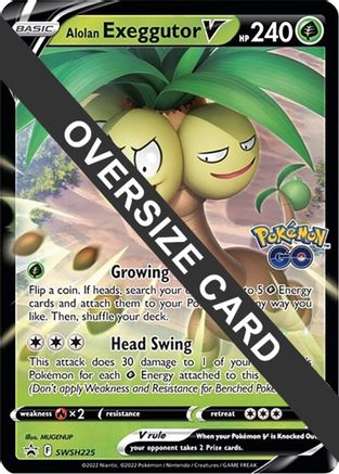 Alolan Exeggutor V SWSH225  - Holofoil Jumbo Cards