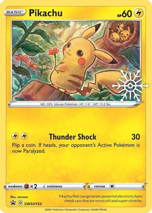 Pikachu (Holiday Calendar) SWSH153  - Holofoil SWSH Sword & Shield Promo Cards