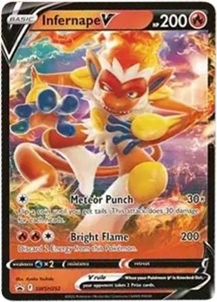 Infernape V SWSH252  - Holofoil SWSH Sword & Shield Promo Cards