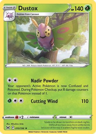 Dustox 010/196 - Reverse Holofoil Lost Origin