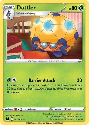 Dottler 019/196 - Reverse Holofoil Lost Origin