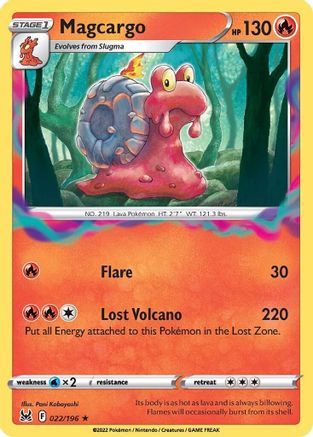 Magcargo 022/196 - Reverse Holofoil Lost Origin