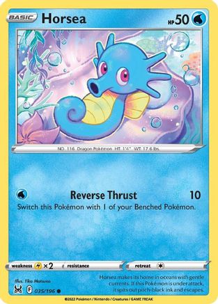 Horsea 035/196 - Reverse Holofoil Lost Origin