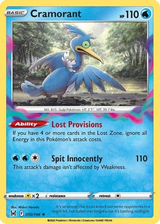 Cramorant 050/196 - Reverse Holofoil Lost Origin