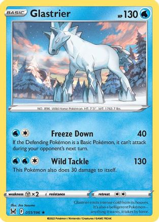 Glastrier 051/196 - Reverse Holofoil Lost Origin