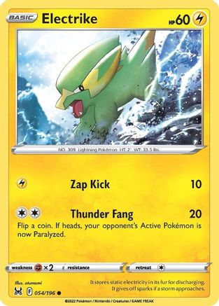Electrike 054/196 - Reverse Holofoil Lost Origin