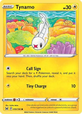 Tynamo 059/196 - Reverse Holofoil Lost Origin
