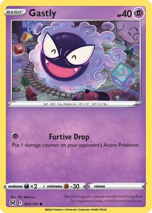 Gastly 064/196 - Reverse Holofoil Lost Origin