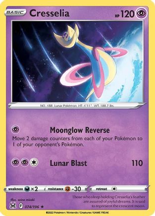 Cresselia 074/196 - Reverse Holofoil Lost Origin