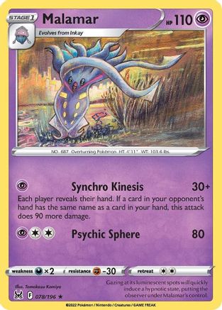 Malamar 078/196 - Reverse Holofoil Lost Origin