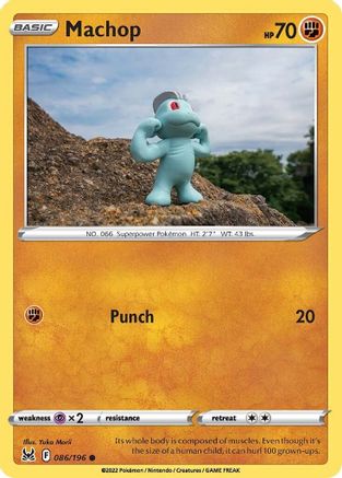 Machop 086/196 - Reverse Holofoil Lost Origin