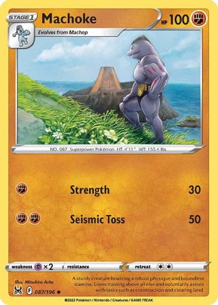 Machoke 087/196 - Reverse Holofoil Lost Origin