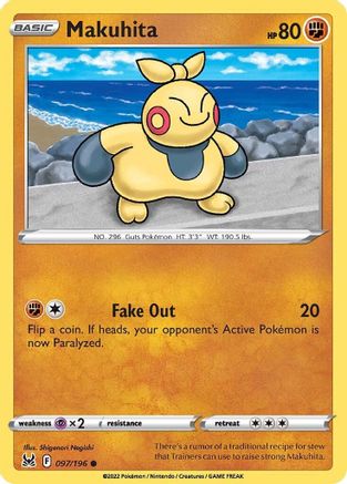 Makuhita 097/196 - Reverse Holofoil Lost Origin