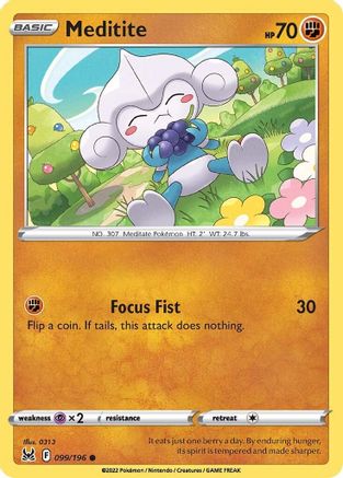 Meditite 099/196 - Reverse Holofoil Lost Origin