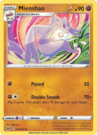 Mienshao 104/196 - Reverse Holofoil Lost Origin