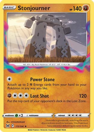 Stonjourner 111/196 - Reverse Holofoil Lost Origin