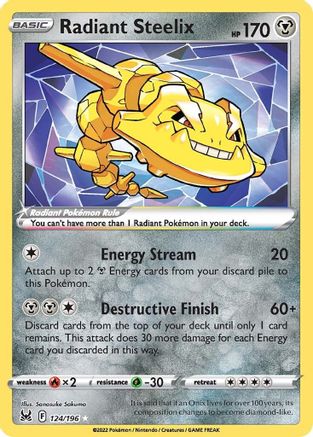 Radiant Steelix 124/196 - Holofoil Lost Origin