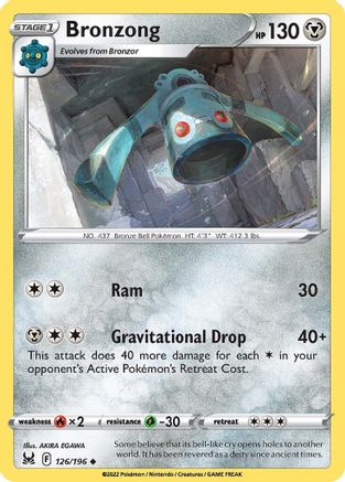 Bronzong 126/196 - Reverse Holofoil Lost Origin
