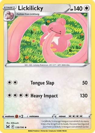 Lickilicky 139/196 - Reverse Holofoil Lost Origin