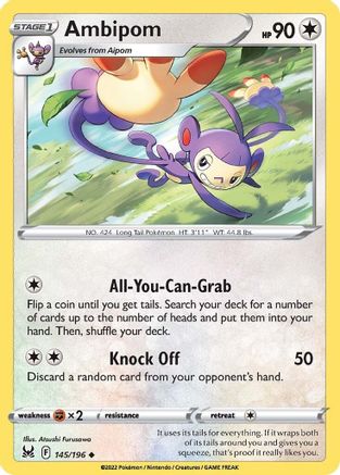 Ambipom 145/196 - Reverse Holofoil Lost Origin