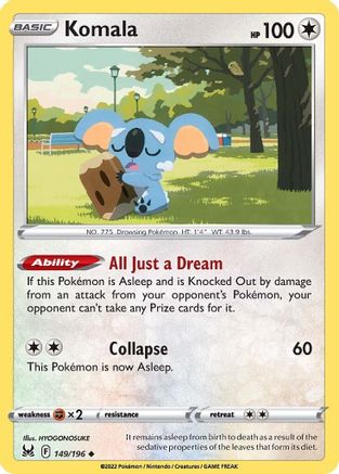 Komala 149/196 - Reverse Holofoil Lost Origin