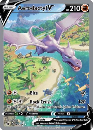 Aerodactyl V (Alternate Full Art) 180/196 - Holofoil Lost Origin