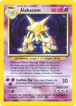 Alakazam 001/102 - Unlimited Holofoil Base Set