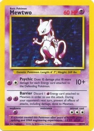 Mewtwo 010/102 - Unlimited Holofoil Base Set