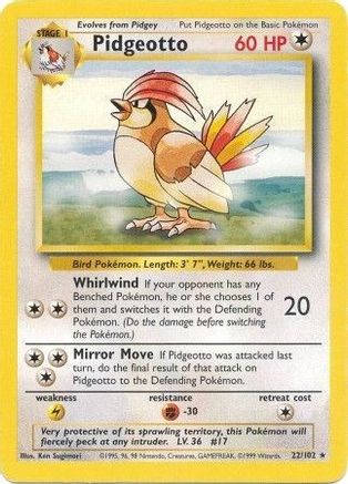 Pidgeotto 022/102 - Unlimited Base Set