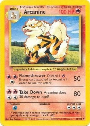 Arcanine 023/102 - Unlimited Base Set