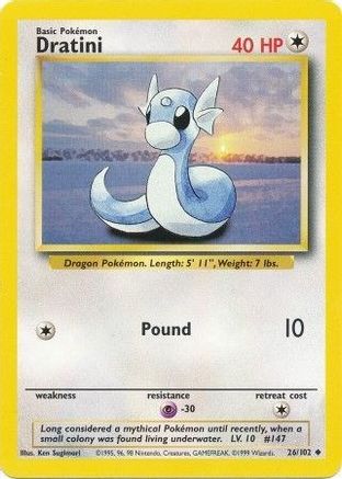 Dratini 026/102 - Unlimited Base Set