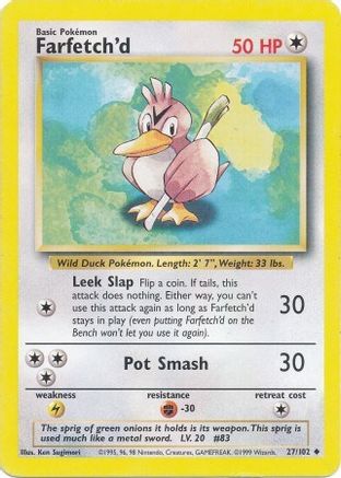 Farfetch'd 027/102 - Unlimited Base Set