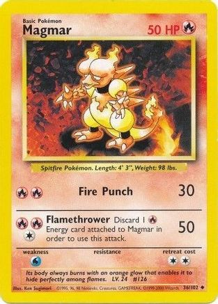 Magmar 036/102 - Unlimited Base Set