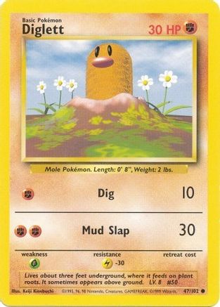 Diglett 047/102 - Unlimited Base Set