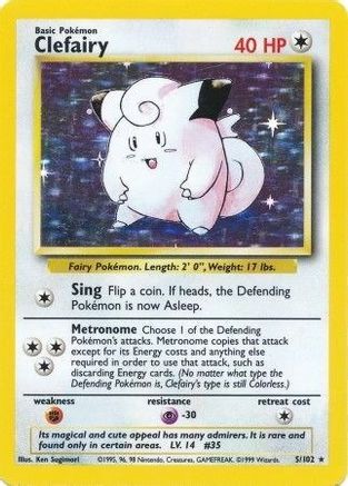 Clefairy 005/102 - Unlimited Holofoil Base Set